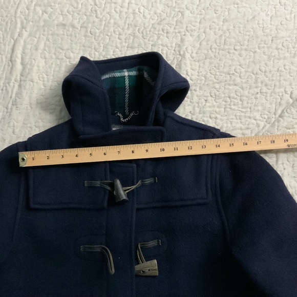RARE Vintage 80s Brooks Brothers Wool Hooded Duffle Coat 44 , size XL - Picture 10 of 11